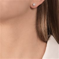 Pendientes Mirco Visconti Mujer Orecchini fiore in Oro blanco Diamante 0.25 Ct BG52/40 - BG52/40